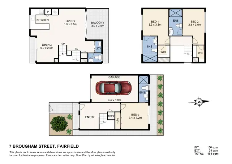 Floorplan of Homely townhouse listing, 7 Brougham Street, Fairfield QLD 4103
