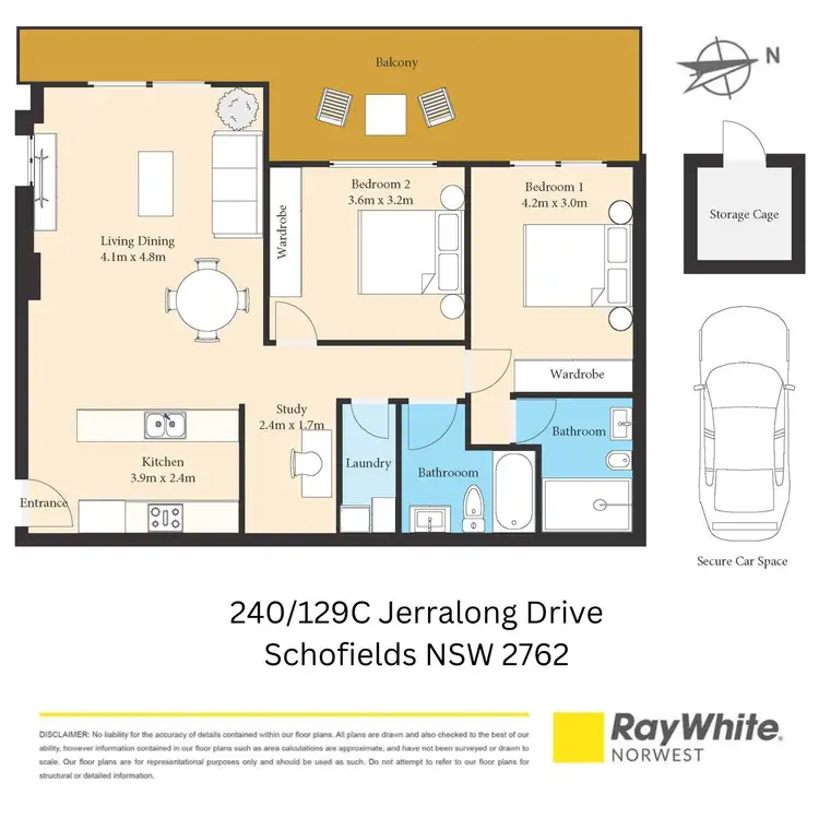 Floorplan of Homely apartment listing, 240/129c Jerralong Drive, Schofields NSW 2762