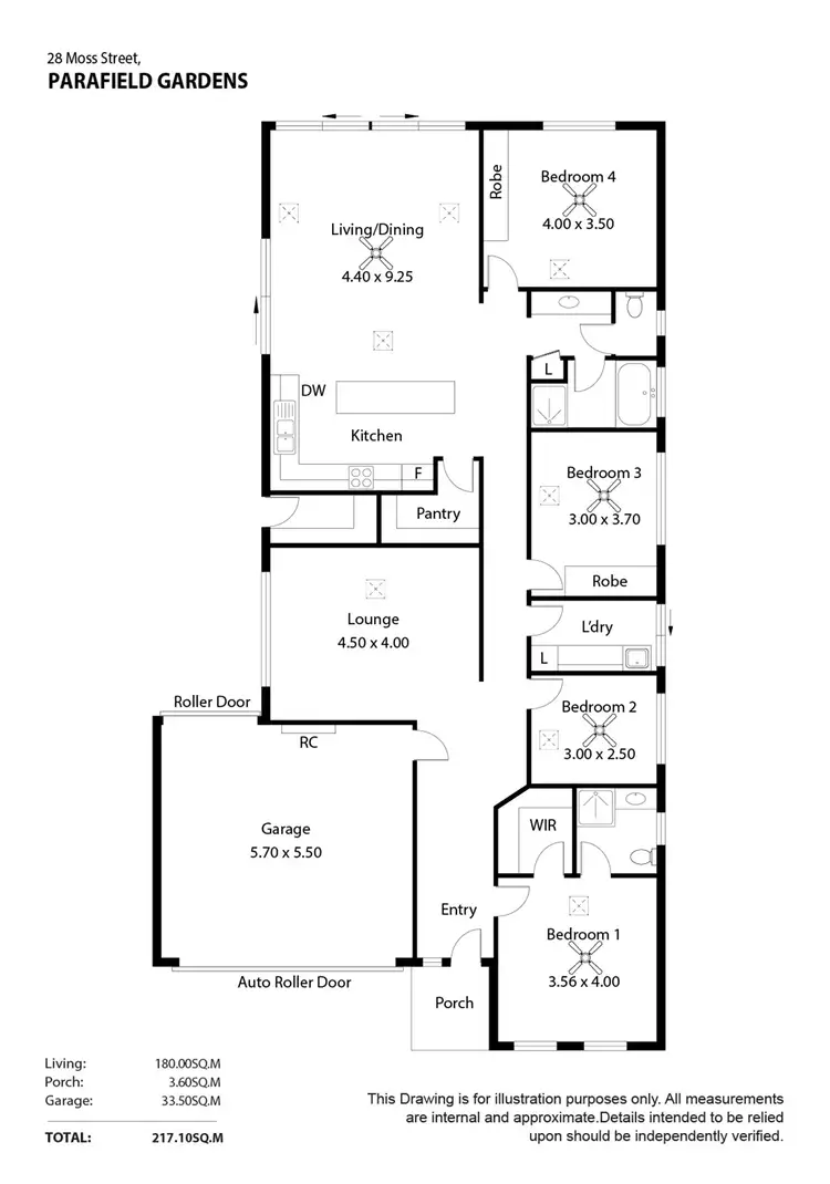 Floorplan of Homely house listing, 28 Moss Street, Parafield Gardens SA 5107