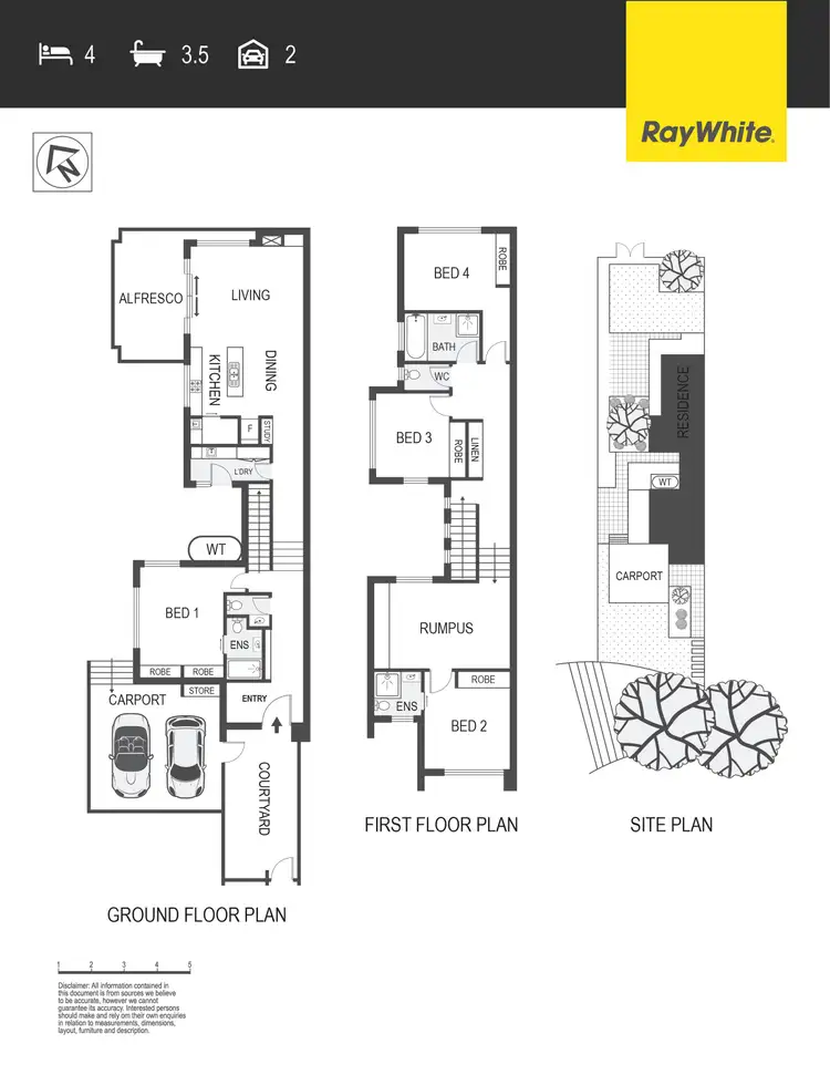 Floorplan of Homely townhouse listing, 1/13 Arabana Street, Aranda ACT 2614