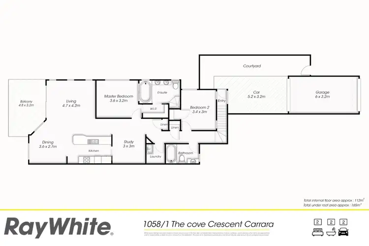 Floorplan of Homely townhouse listing, 1058/1 The Cove Crescent, Carrara QLD 4211