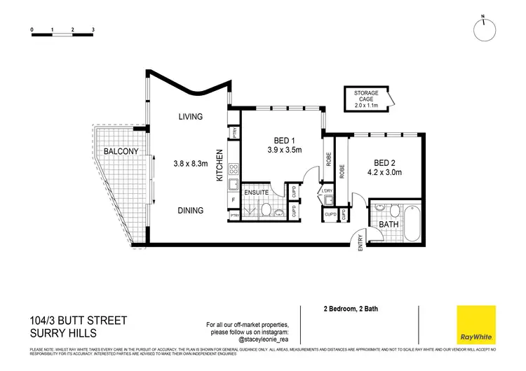 Floorplan of Homely apartment listing, 104/3 Butt Street, Surry Hills NSW 2010