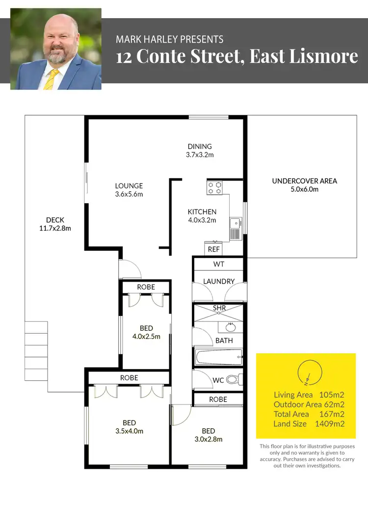 Floorplan of Homely house listing, 12 Conte Street, East Lismore NSW 2480