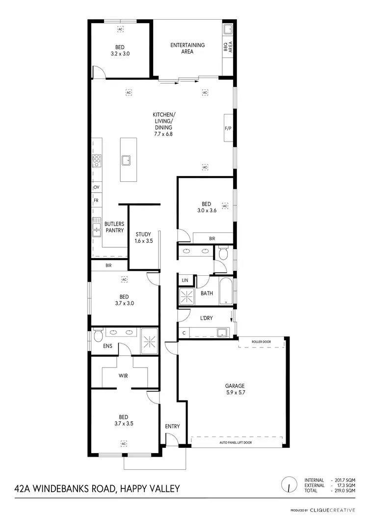 Floorplan of Homely house listing, 42A Windebanks Road, Happy Valley SA 5159