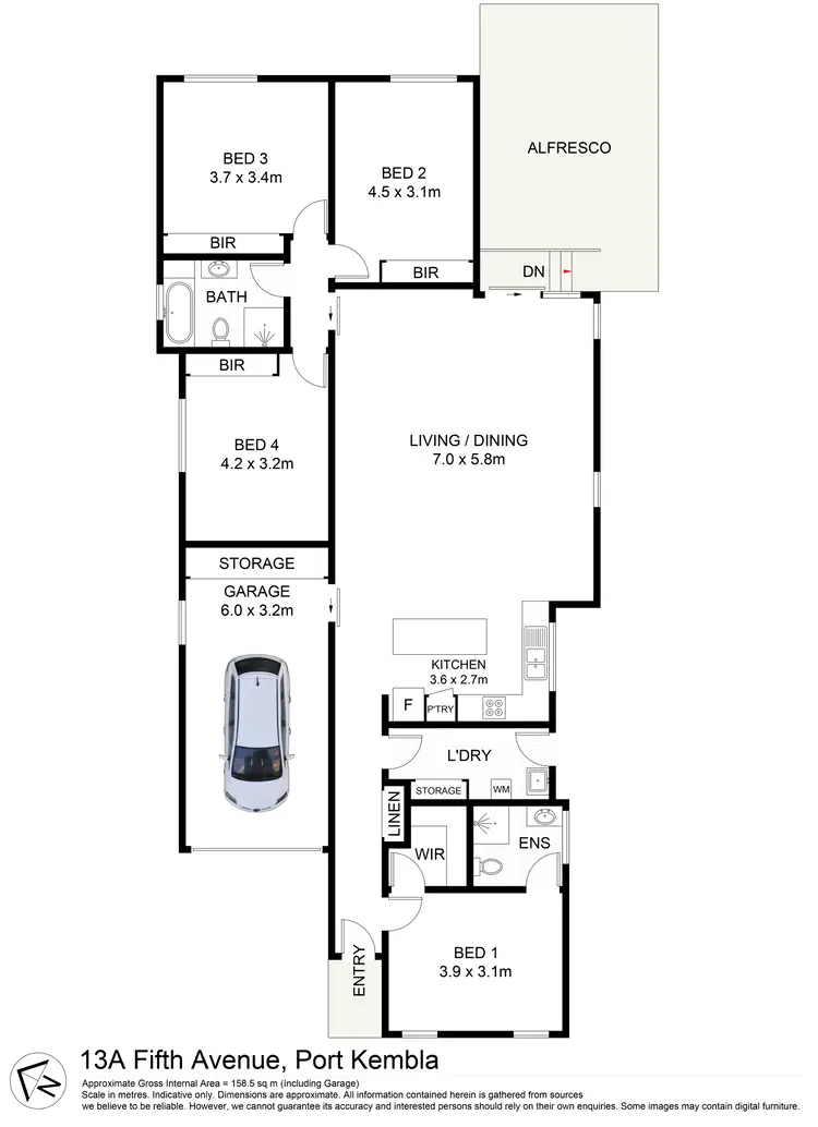 Floorplan of Homely house listing, 13A Fifth Avenue, Port Kembla NSW 2505