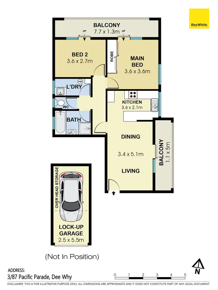 Floorplan of Homely unit listing, 3/87 Pacific Parade, Dee Why NSW 2099