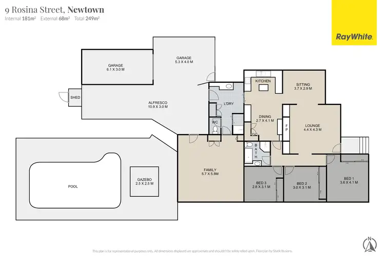 Floorplan of Homely house listing, 9 Rosina Street, Newtown QLD 4350