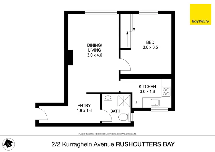 Floorplan of Homely apartment listing, 2/2 Kurraghein Avenue, Rushcutters Bay NSW 2011