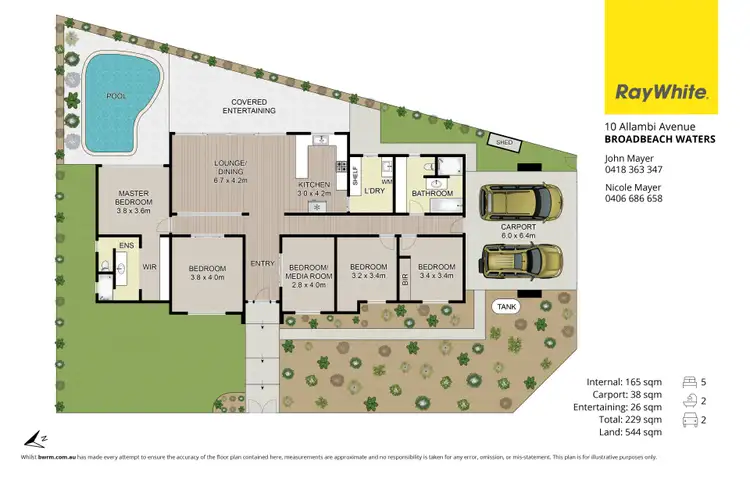 Floorplan of Homely house listing, 10 Allambi Avenue, Broadbeach Waters QLD 4218