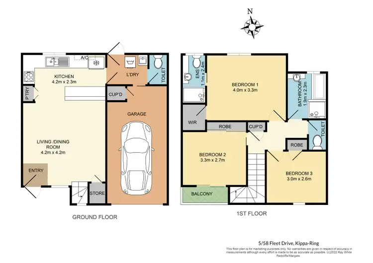Floorplan of Homely unit listing, 5/58 Fleet Drive, Kippa-Ring QLD 4021