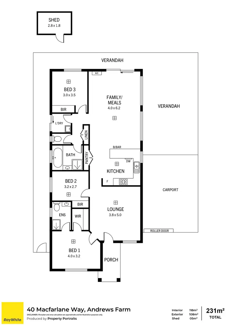 Floorplan of Homely house listing, 40 Macfarlane Way, Andrews Farm SA 5114