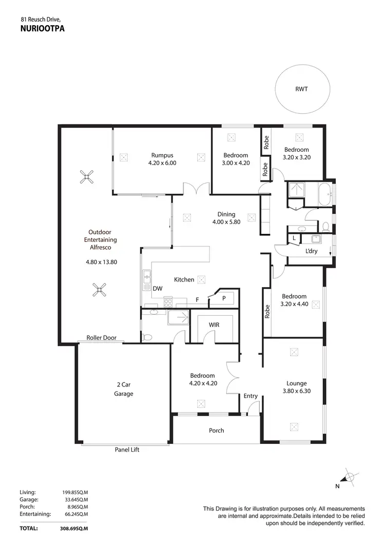 Floorplan of Homely house listing, 81 Reusch Drive, Nuriootpa SA 5355