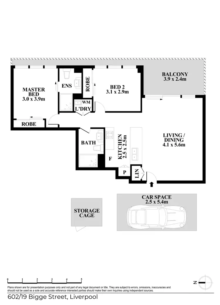 Floorplan of Homely apartment listing, A602/19 bigge street, Liverpool NSW 2170