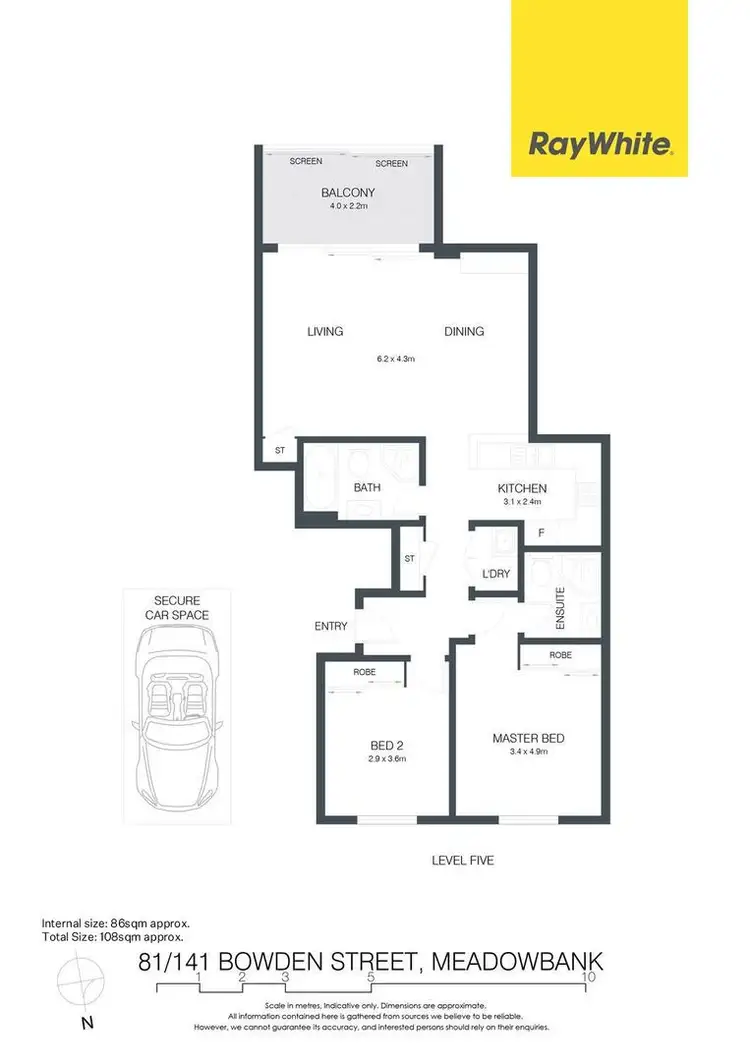 Floorplan of Homely apartment listing, 81/141 Bowden Street, Meadowbank NSW 2114