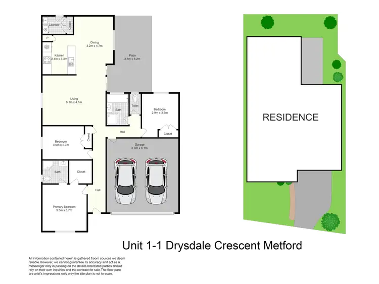 Floorplan of Homely unit listing, 1/1 Drysdale Crescent, Metford NSW 2323