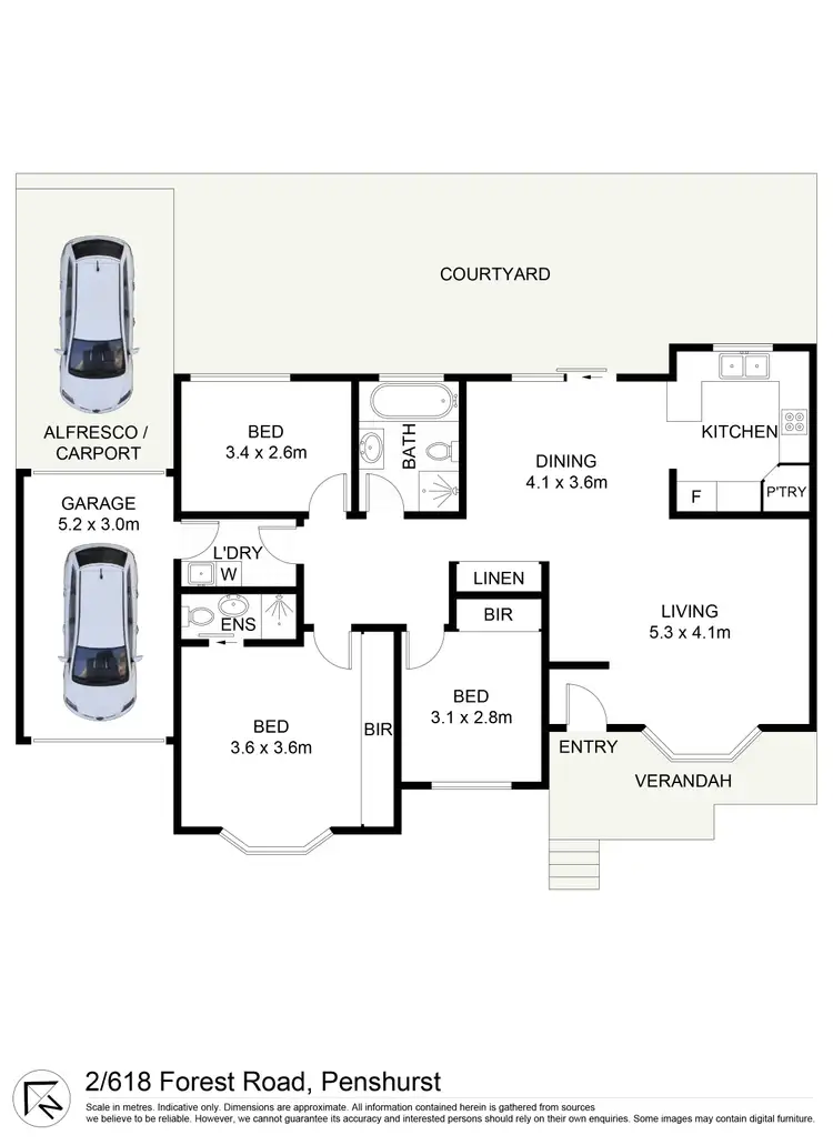 Floorplan of Homely villa listing, 2/618 Forest Road, Penshurst NSW 2222