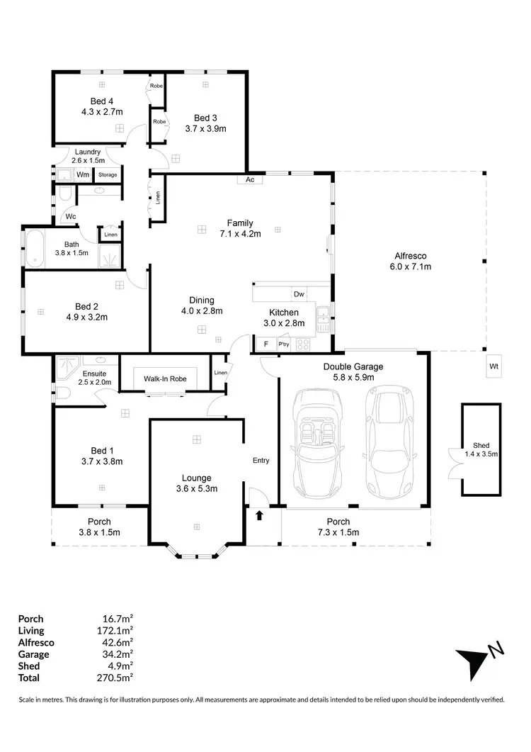 Floorplan of Homely house listing, 9 Davalan Drive, Munno Para West SA 5115