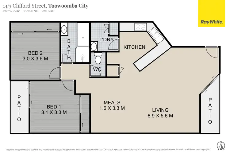 Floorplan of Homely unit listing, 14/5 Clifford Street, Toowoomba City QLD 4350