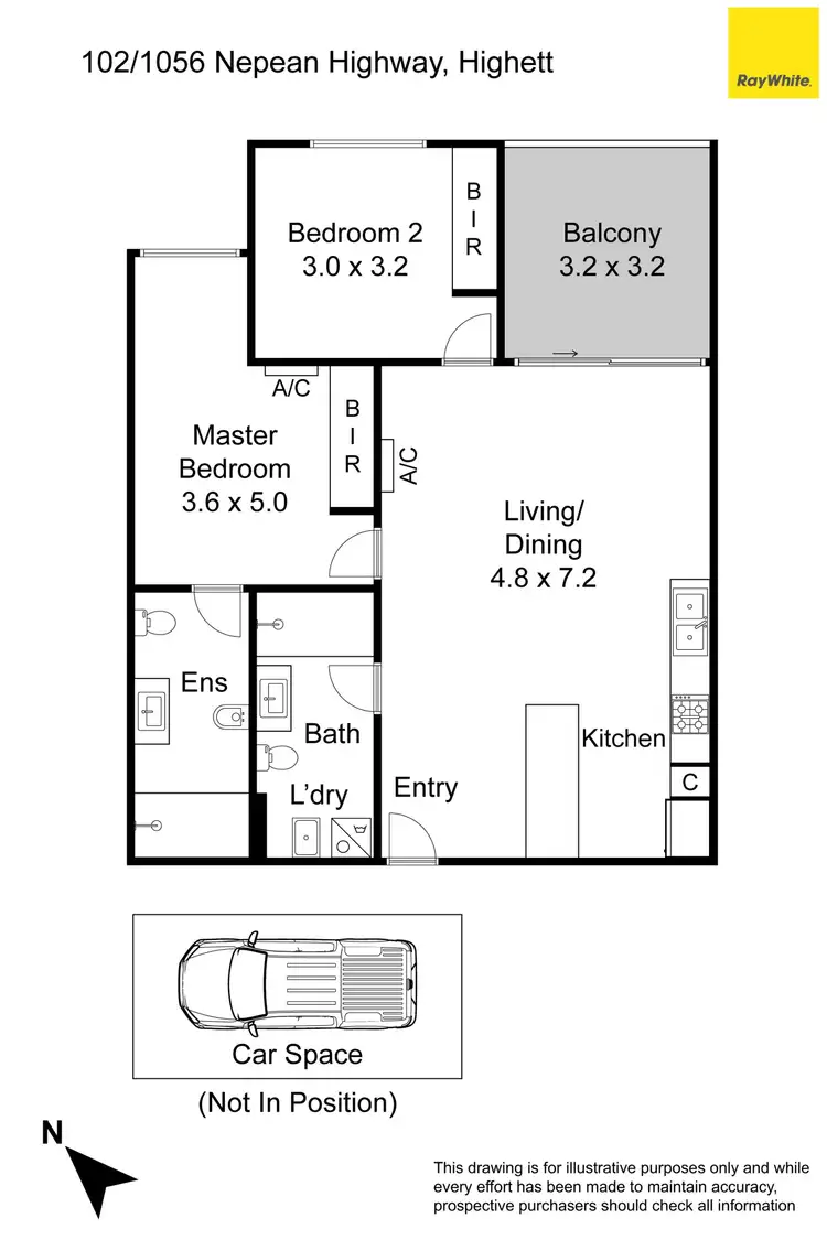 Floorplan of Homely apartment listing, 102/1056 Nepean Highway, Highett VIC 3190