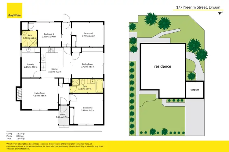 Floorplan of Homely unit listing, 1/7 Neerim Street, Drouin VIC 3818