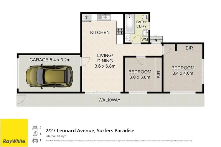 Floorplan of Homely other listing, 2/27 Leonard Avenue, Surfers Paradise QLD 4217