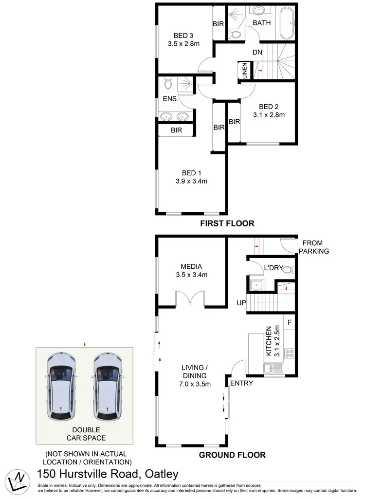 Floorplan of Homely townhouse listing, 22/150 Hurstville Road, Oatley NSW 2223