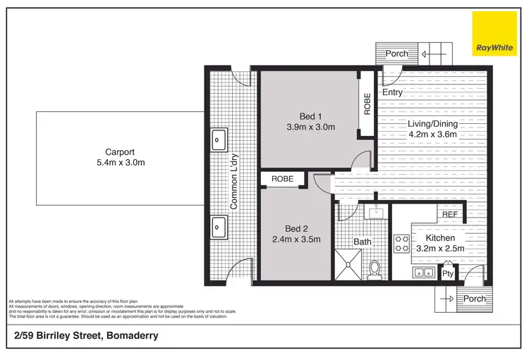 Floorplan of Homely apartment listing, 2/59 Birriley Street, Bomaderry NSW 2541
