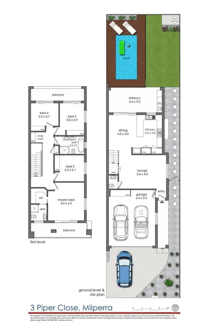 Floorplan of Homely house listing, 3 Piper Close, Milperra NSW 2214