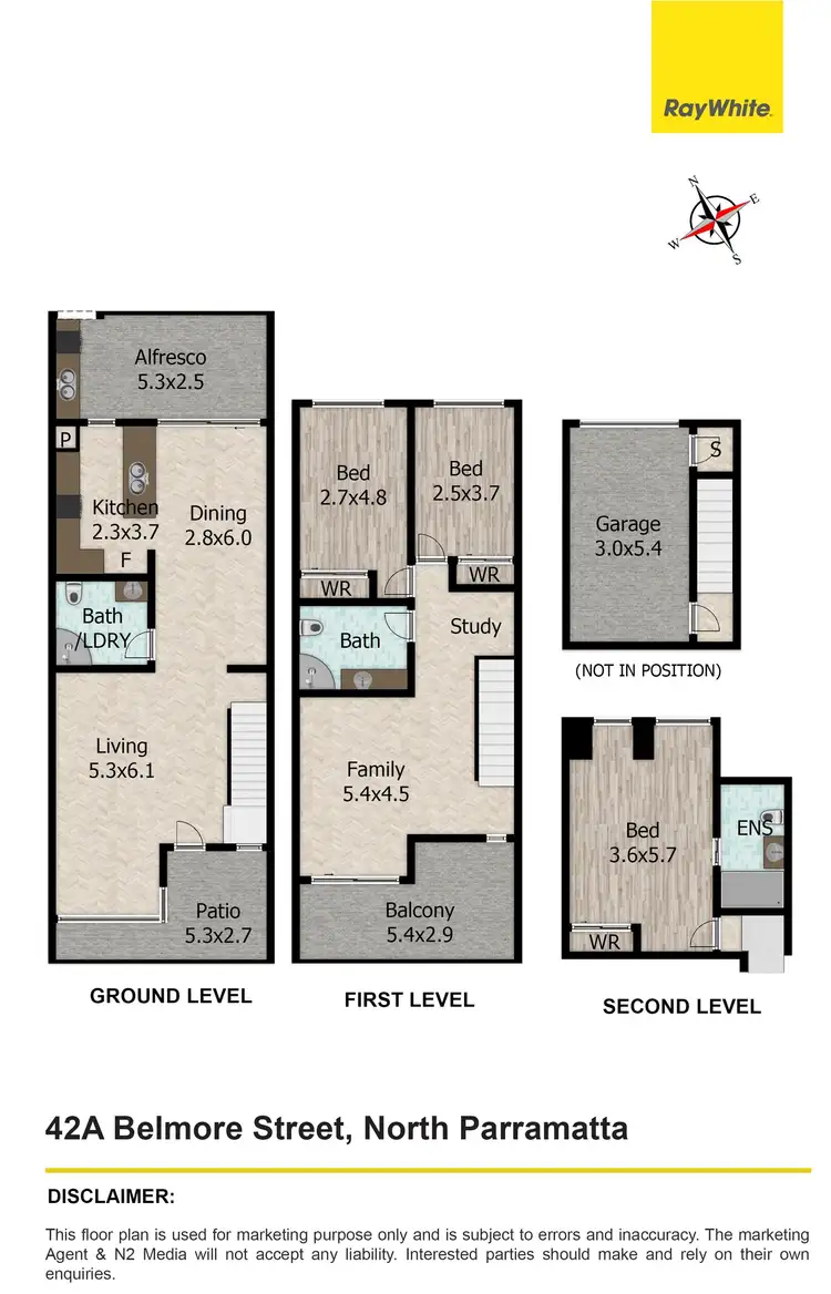Floorplan of Homely townhouse listing, 42A Belmore Street, North Parramatta NSW 2151