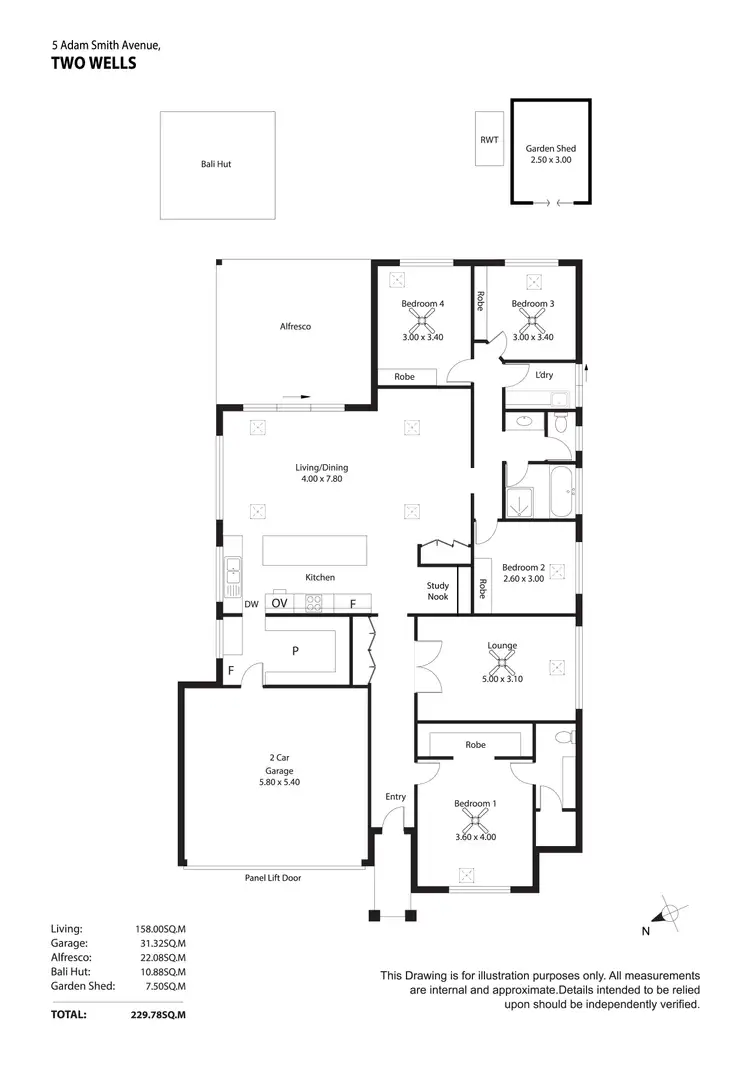 Floorplan of Homely house listing, 5 Adam Smith Avenue, Two Wells SA 5501