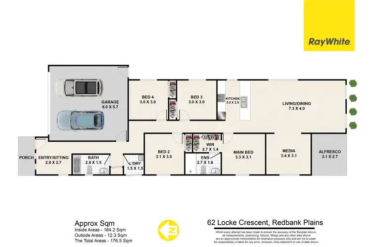 Floorplan of Homely house listing, 62 Locke Crescent, Redbank Plains QLD 4301