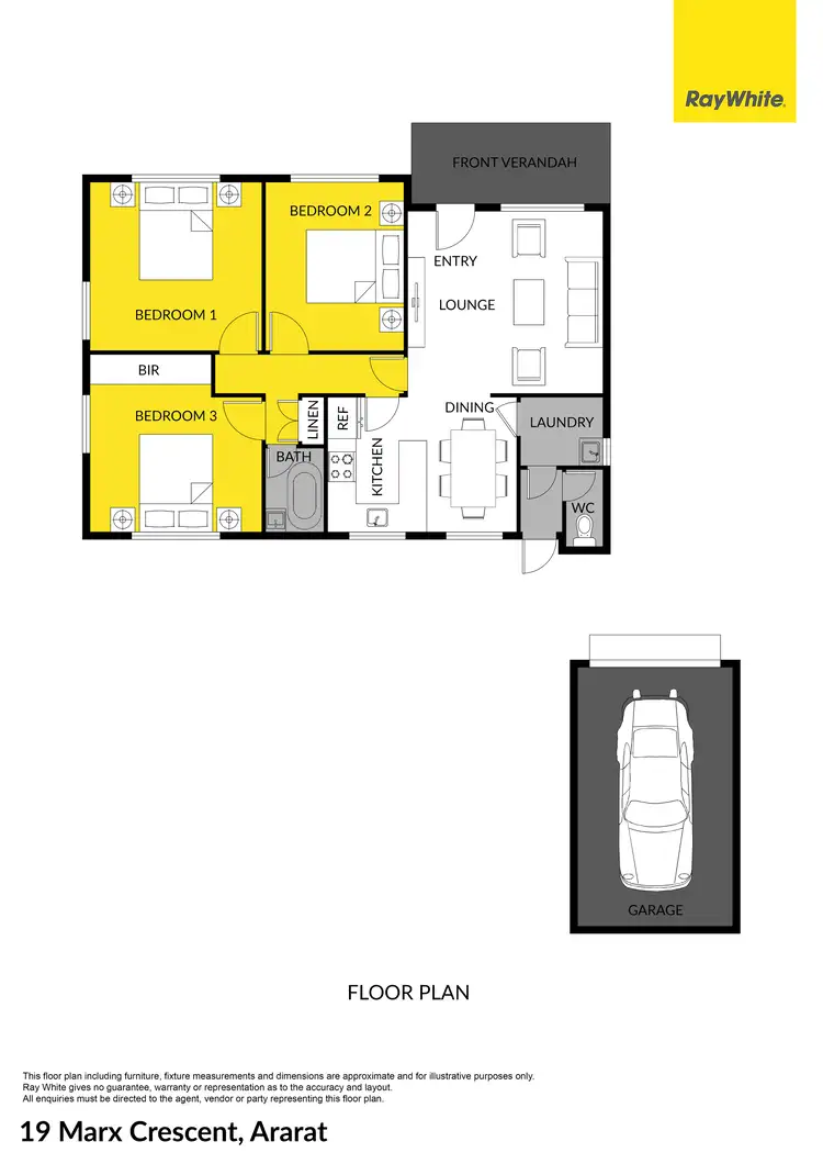 Floorplan of Homely house listing, 19 Marx Crescent, Ararat VIC 3377