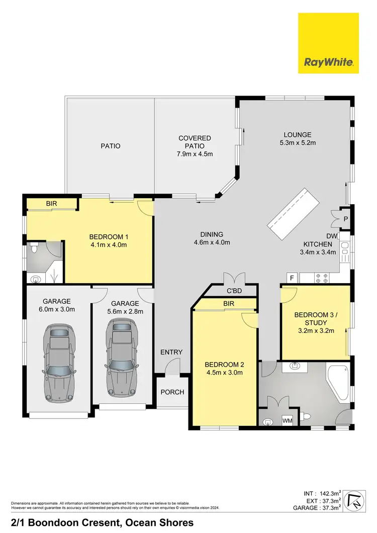 Floorplan of Homely house listing, 2/1 Boondoon Crescent, Ocean Shores NSW 2483