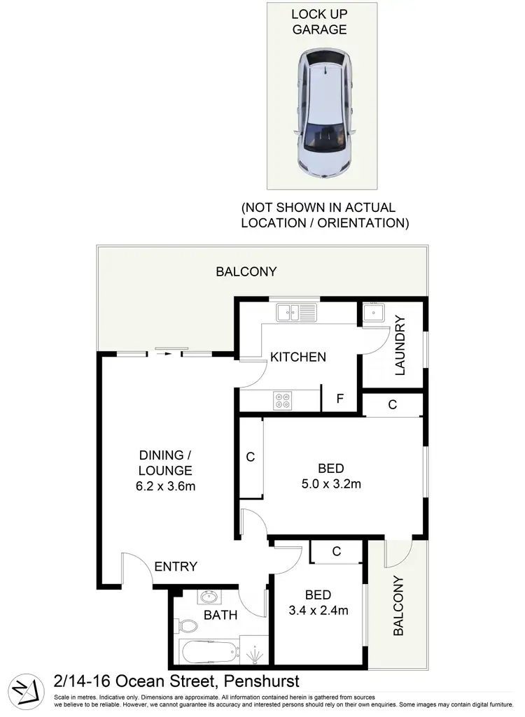Floorplan of Homely unit listing, 2/14-16 Ocean Street, Penshurst NSW 2222