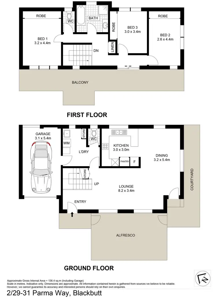 Floorplan of Homely townhouse listing, 2/29-31 Parma Way, Blackbutt NSW 2529