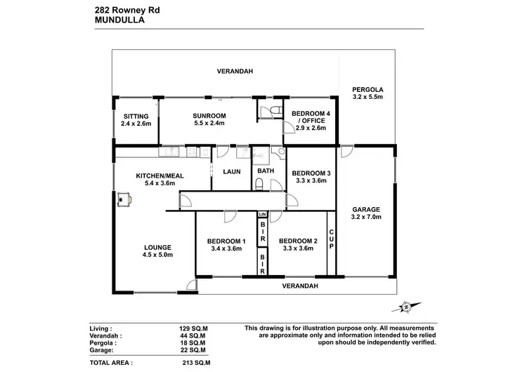 Floorplan of Homely house listing, 282 Rowney Road, Mundulla SA 5270
