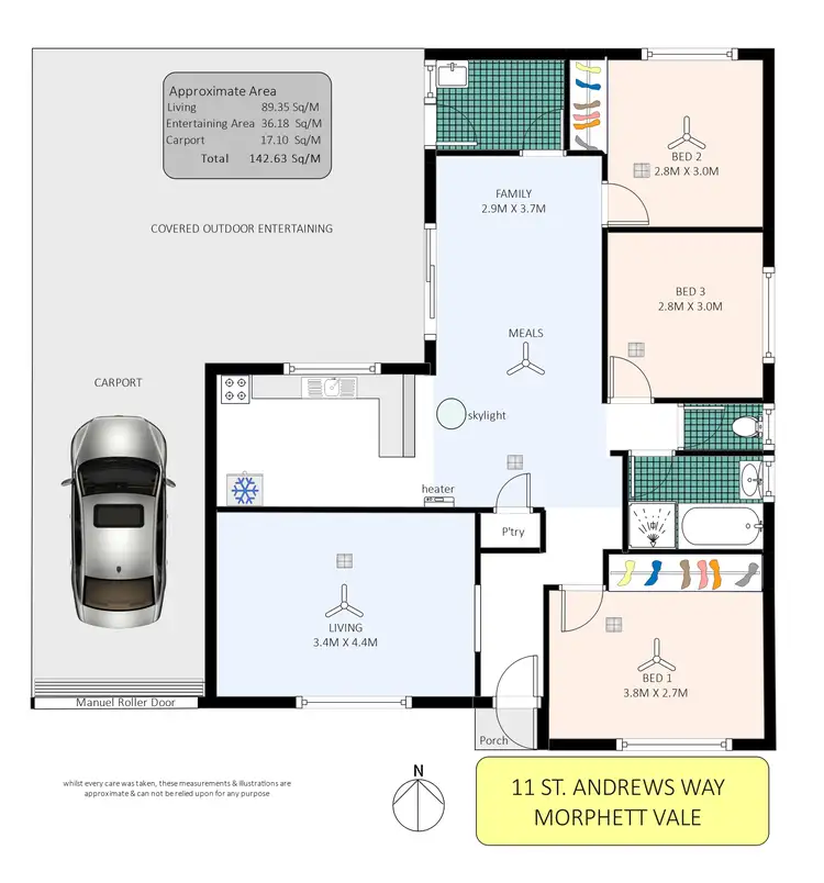 Floorplan of Homely house listing, 11 St Andrews Way, Morphett Vale SA 5162
