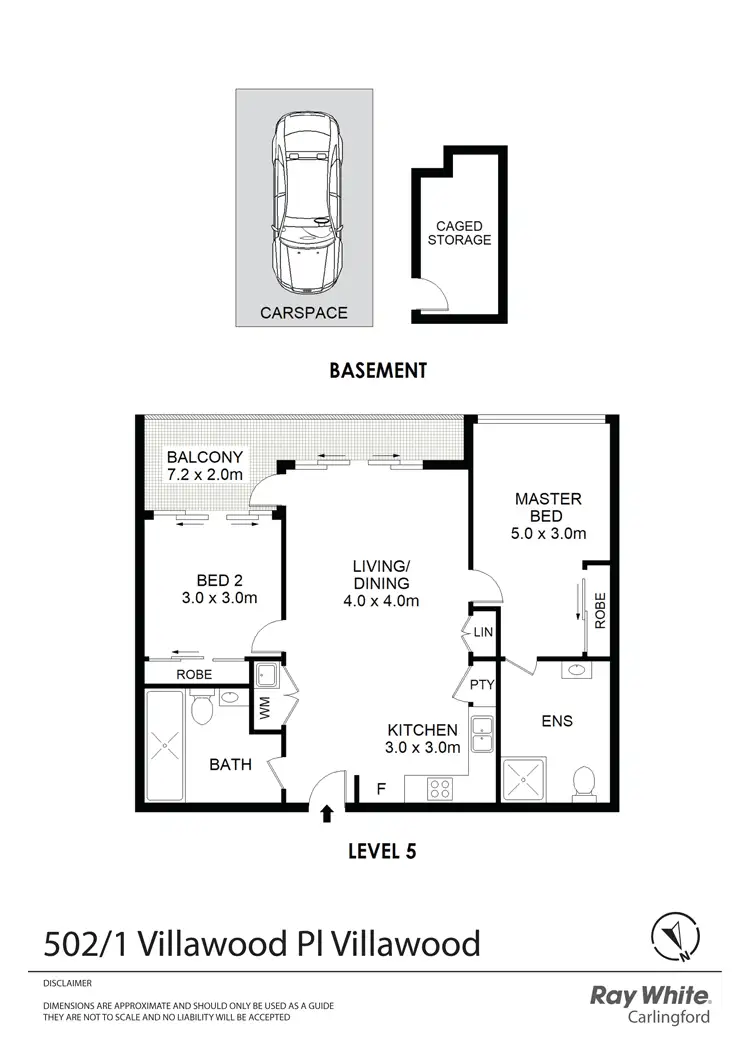 Floorplan of Homely apartment listing, 502/1 Villawood Place, Villawood NSW 2163