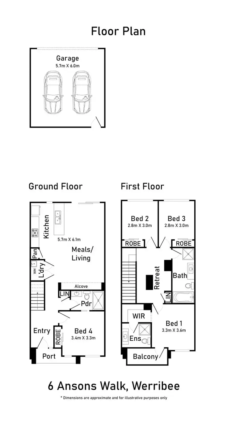 Floorplan of Homely house listing, 6 Ansons Walk, Werribee VIC 3030