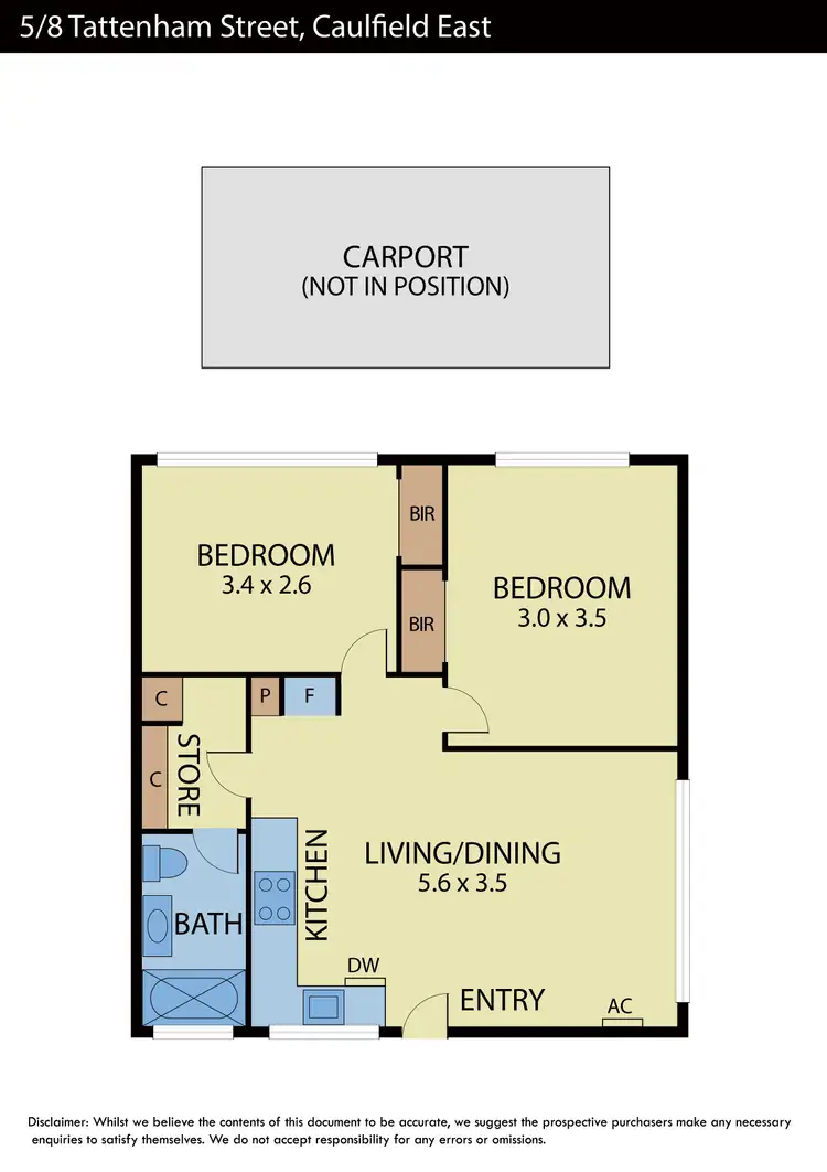 Floorplan of Homely apartment listing, 5/8 Tattenham Street, Caulfield East VIC 3145