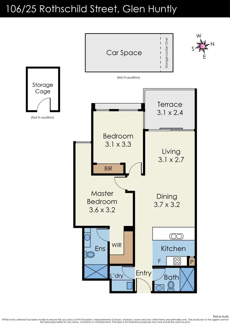 Floorplan of Homely apartment listing, 106/25 Rothschild Street, Glen Huntly VIC 3163