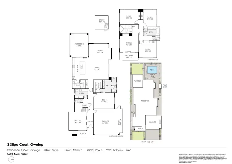 Floorplan of Homely house listing, 3 Stipa Court, Gwelup WA 6018