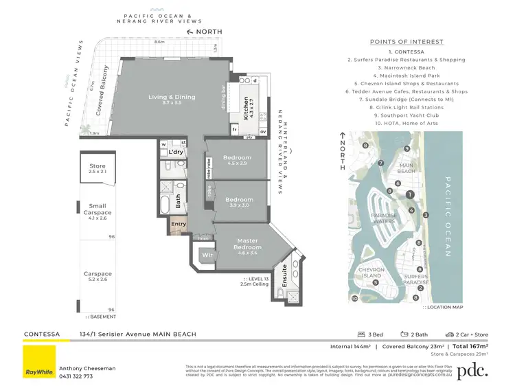 Floorplan of Homely apartment listing, 134/1 Serisier Avenue, Main Beach QLD 4217