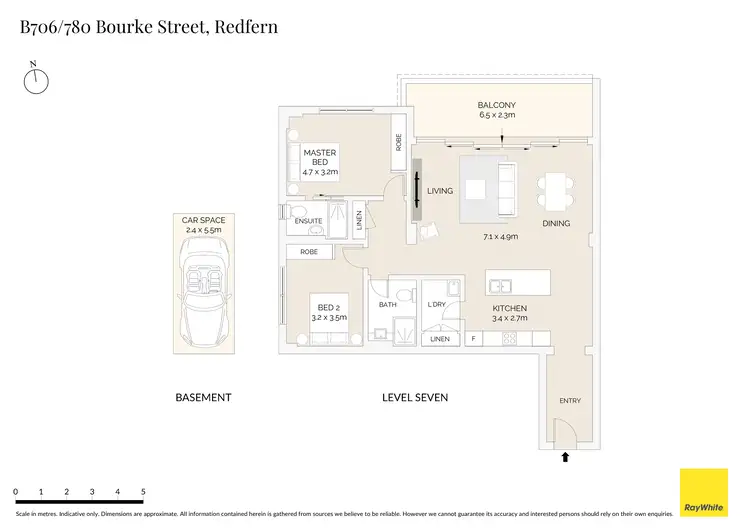 Floorplan of Homely apartment listing, B706/780 Bourke Street, Redfern NSW 2016