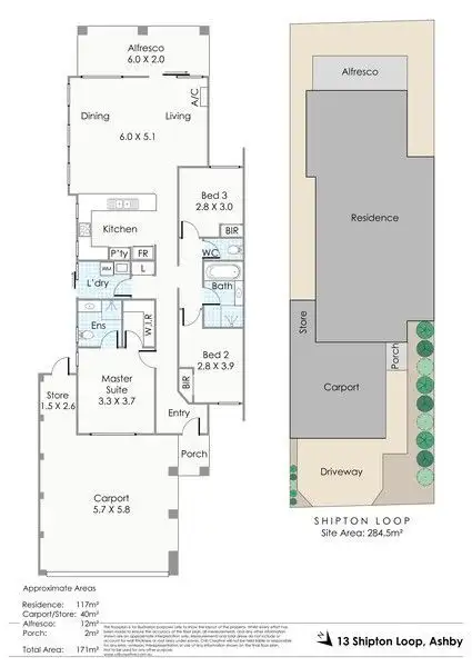 Floorplan of Homely house listing, 13 Shipton Loop, Ashby WA 6065