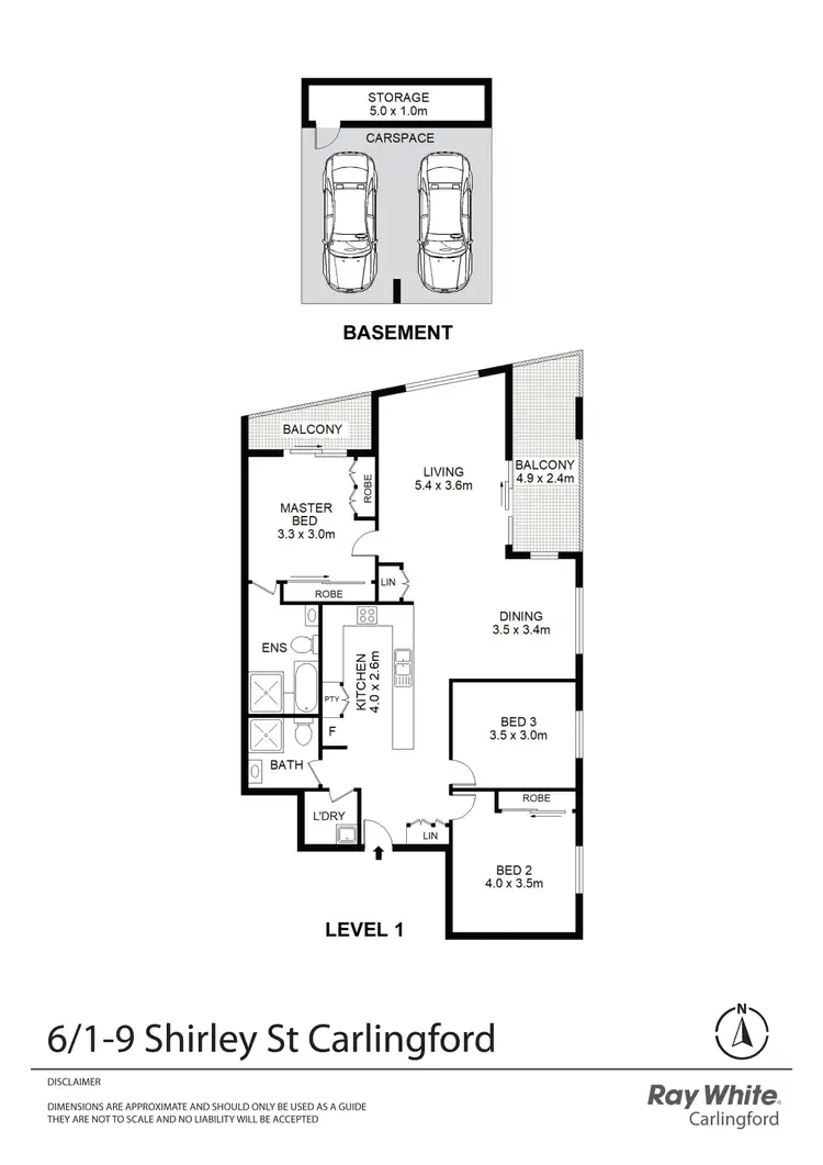 Floorplan of Homely apartment listing, 6/1-9 Shirley Street, Carlingford NSW 2118