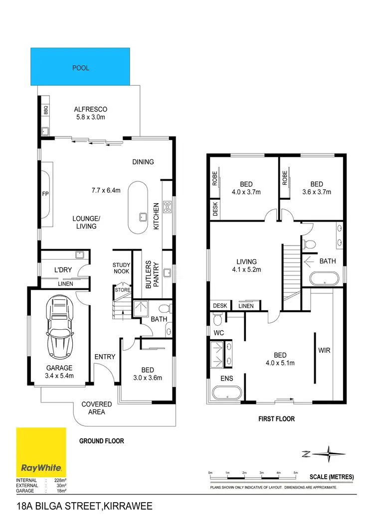 Floorplan of Homely semi-detached listing, 18A Bilga Street, Kirrawee NSW 2232