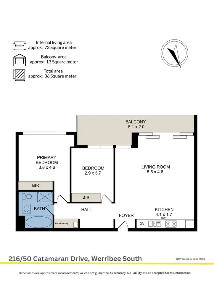 Floorplan of Homely house listing, 216/50 Catamaran Drive, Werribee South VIC 3030