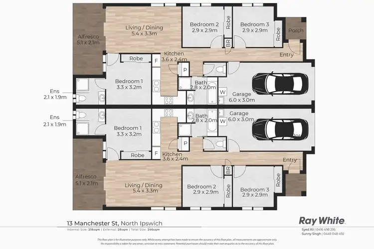 Floorplan of Homely semi-detached listing, 13 Manchester Street, North Ipswich QLD 4305