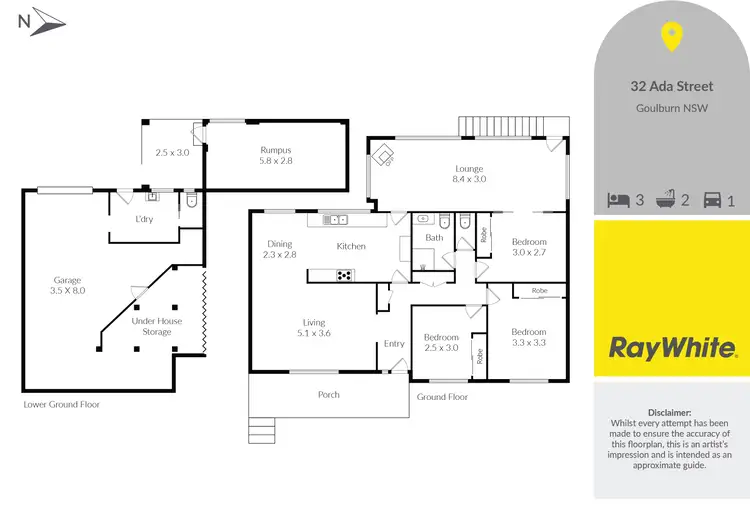 Floorplan of Homely house listing, 32 Ada Street, Goulburn NSW 2580